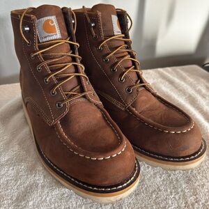 Carhartt Men's Leather Lace-Up Boots CMW6095 6” Waterpoof Wedge *** like NEW